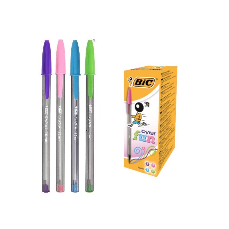 Bolígrafo Bic Cristal Fun colores pastel – Copy Pintor